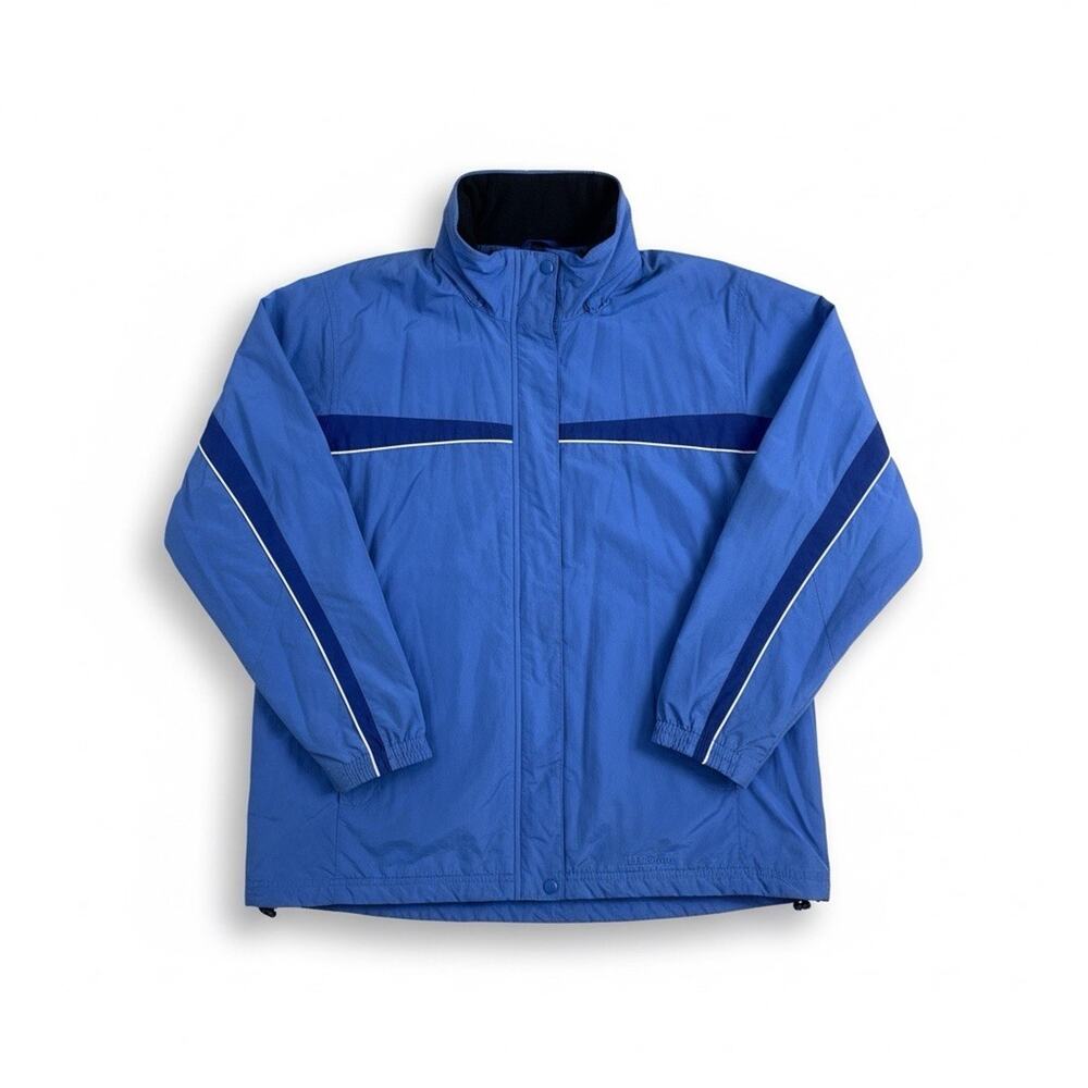 L.L.Bean Women’s XL Blue Nylon Windbreaker Jacket Full Zip Lightweight